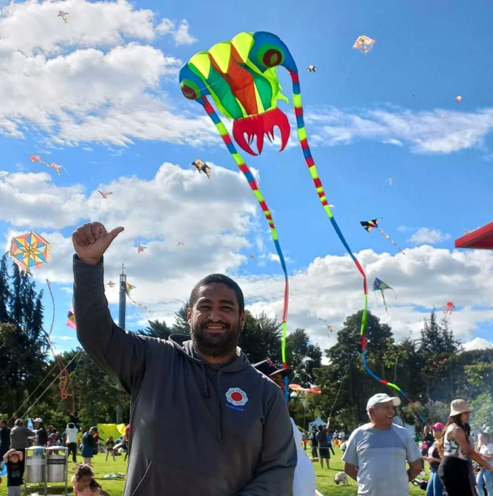 Captain Opossum, creator of the kite festival