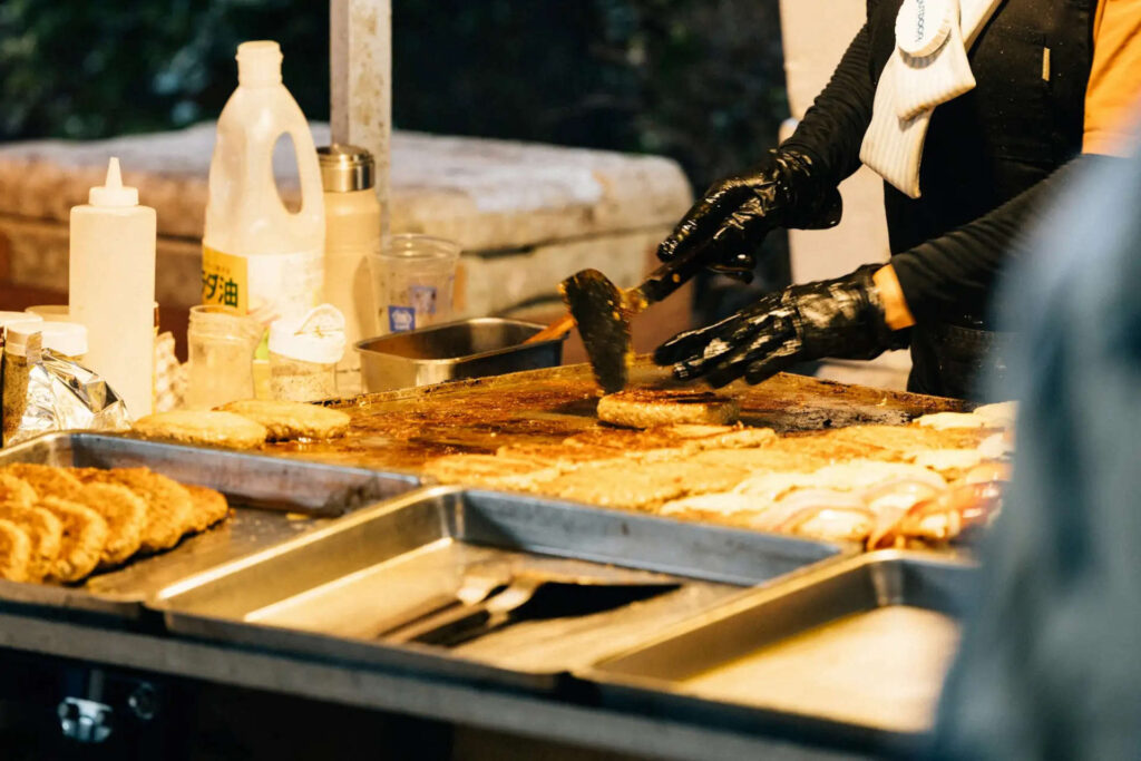 a food stand at the kite festival